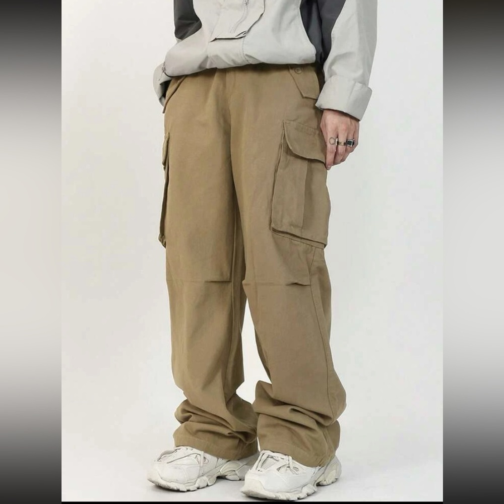 oversized flap pocket side cargo pants